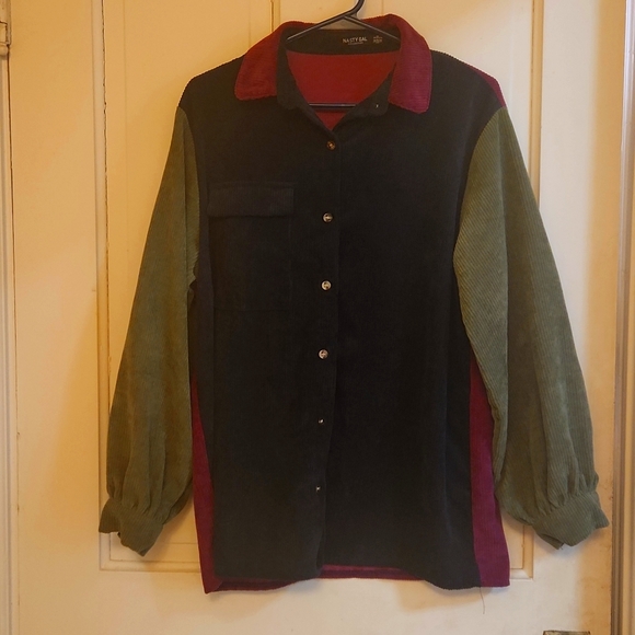 colorblock coduroy shirt - Picture 2 of 6